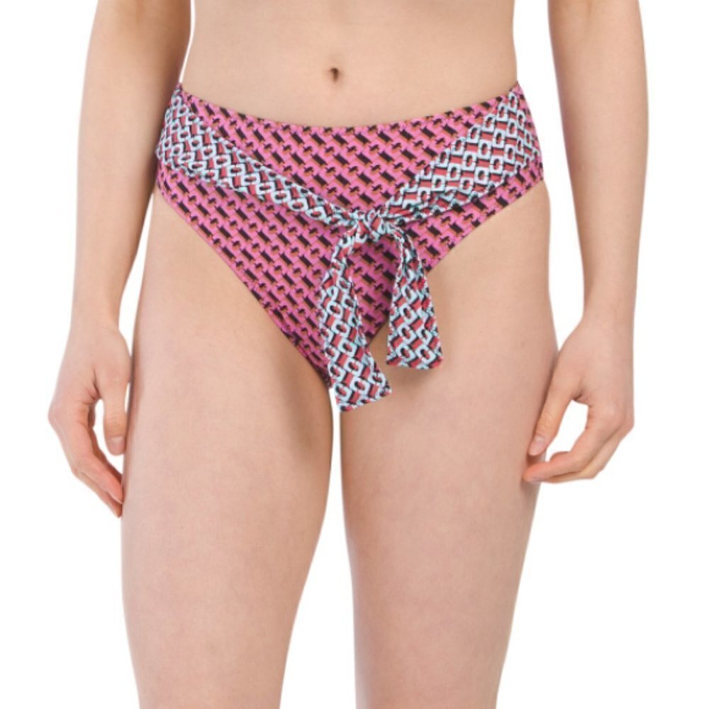ONIA X DVF 'Anais' Geo-Print Front-Tie Bikini Bottom, Multicolor